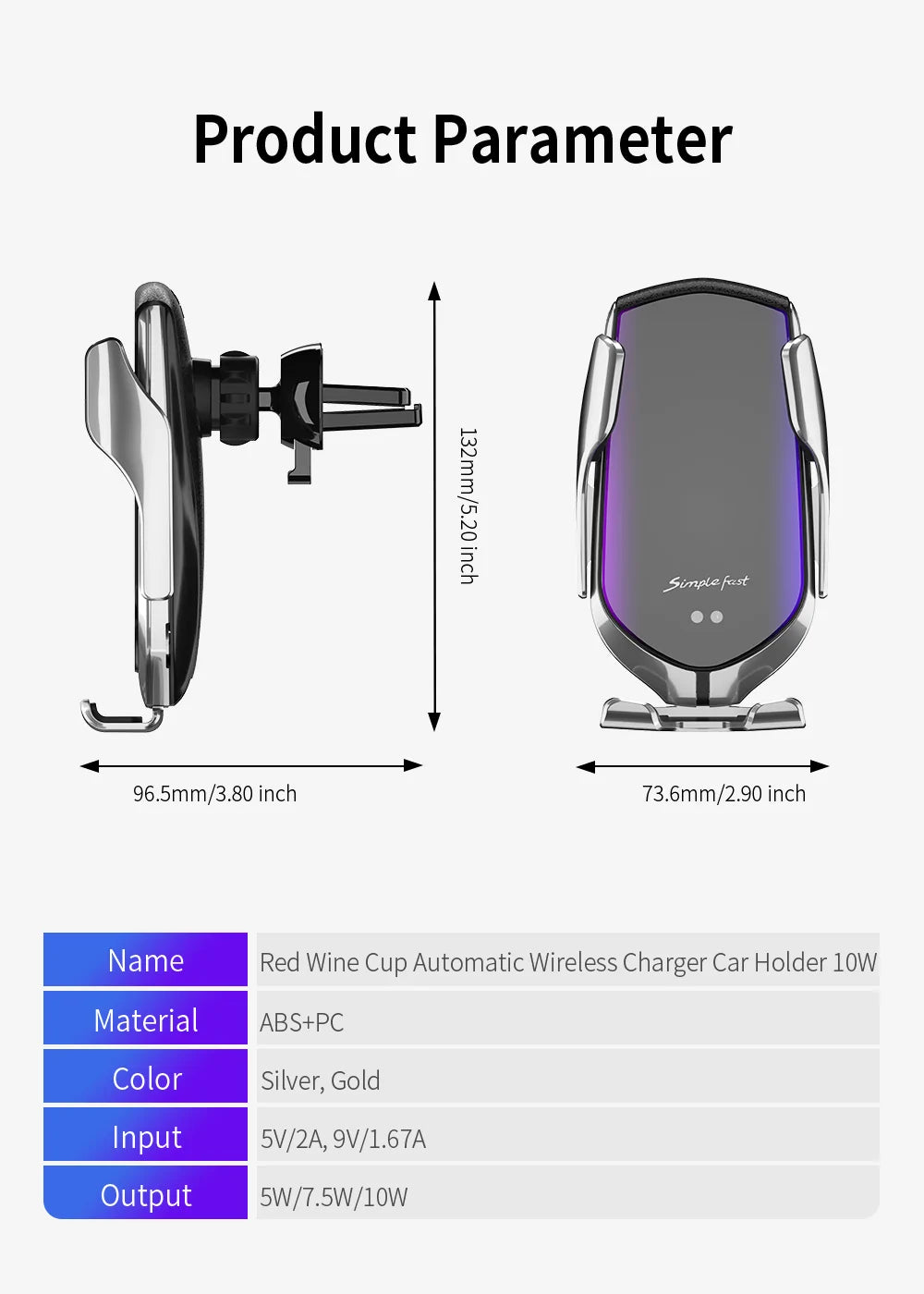 Cargador Inalámbrico para Teléfono - Carga Rápida y Conveniente en tu Automóvil